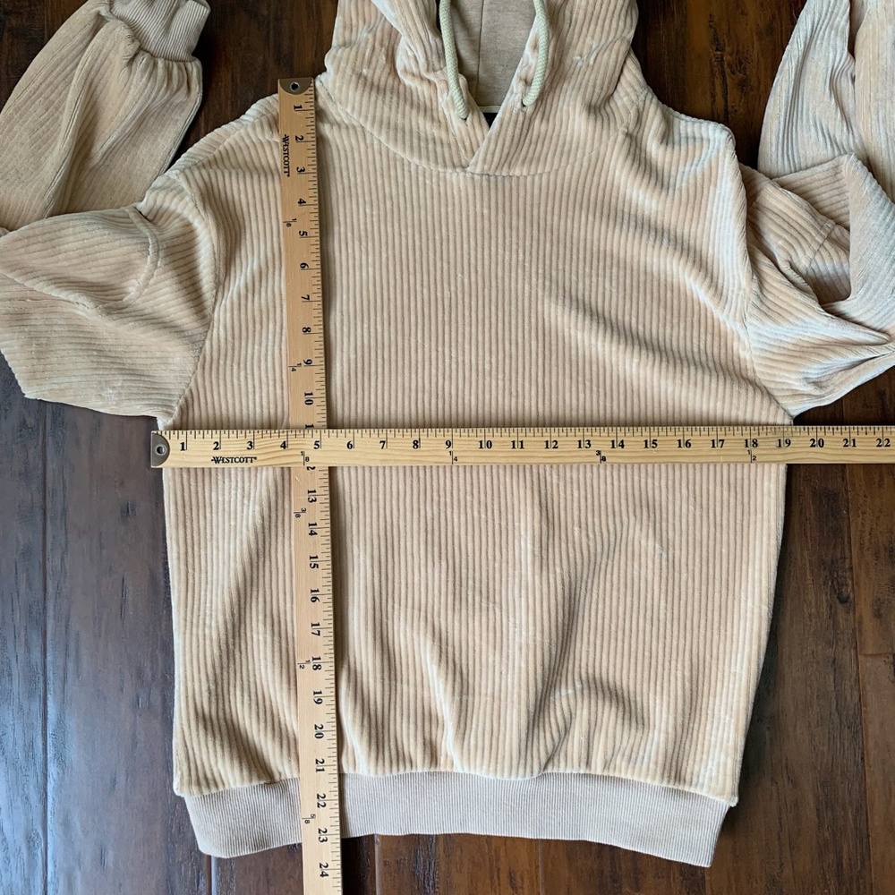 Current Air Tan Ribbed Hoodie - Picture 8 of 8